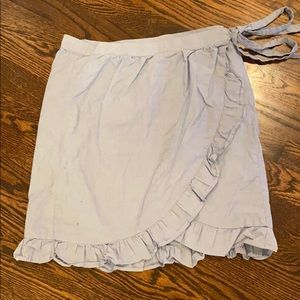 Chambray J.Crew mini wrap skirt